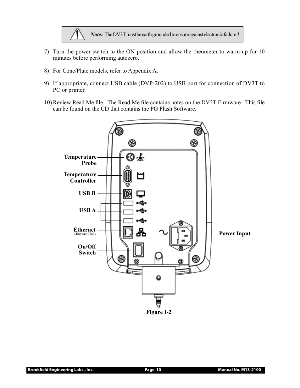 Brookfield DV3T Rheometer User Manual | Page 10 / 125