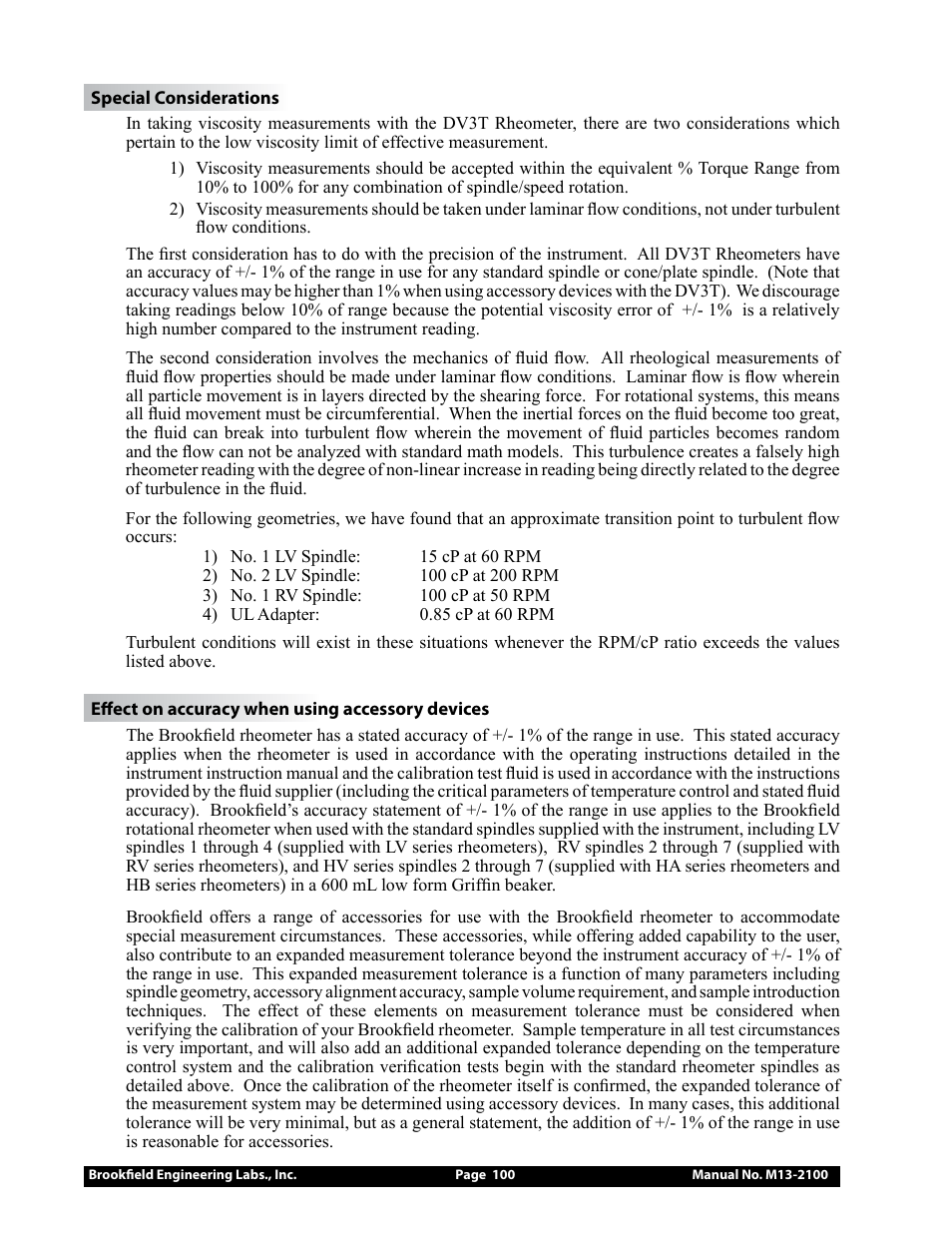 Brookfield DV3T Rheometer User Manual | Page 100 / 125