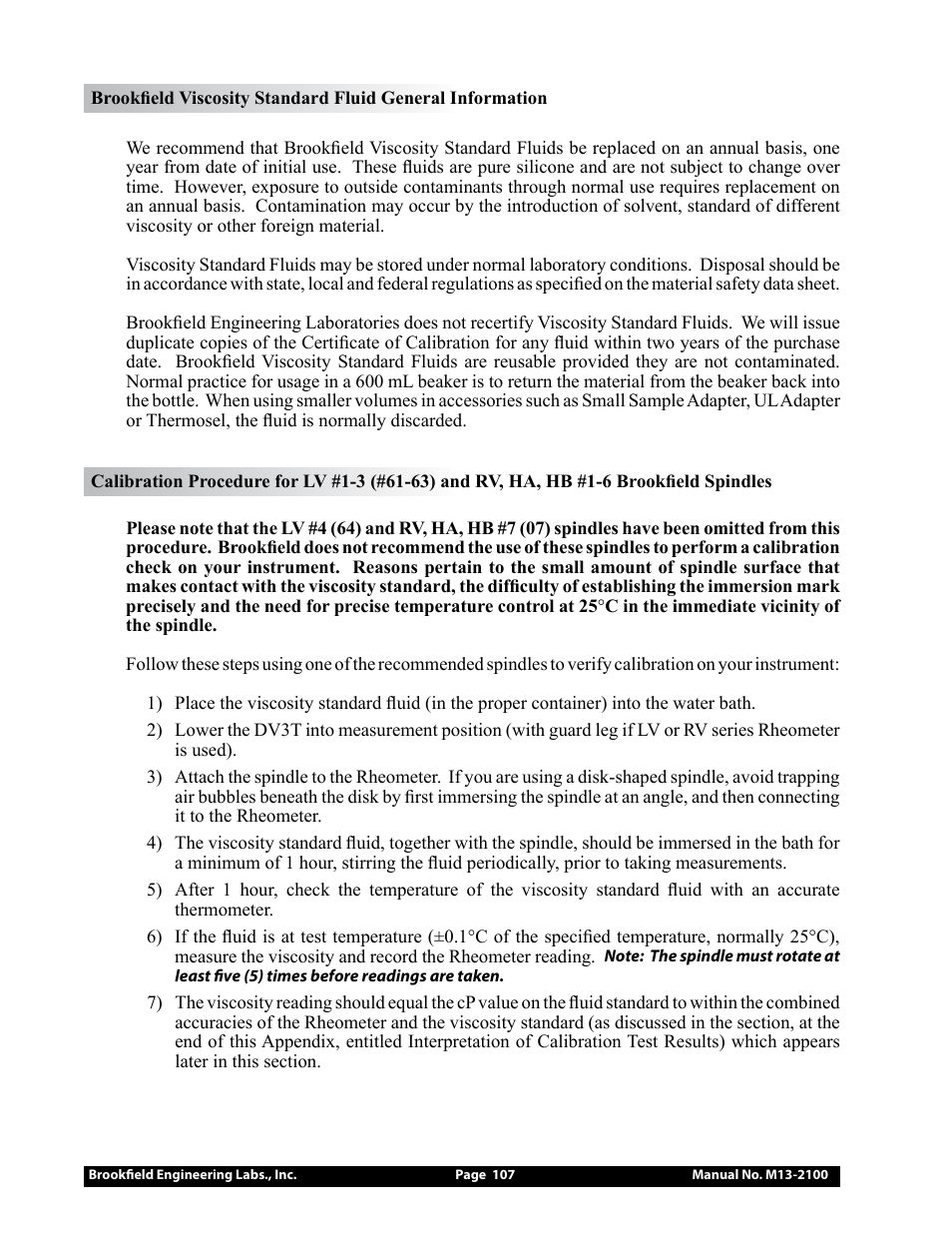 Brookfield DV3T Rheometer User Manual | Page 107 / 125