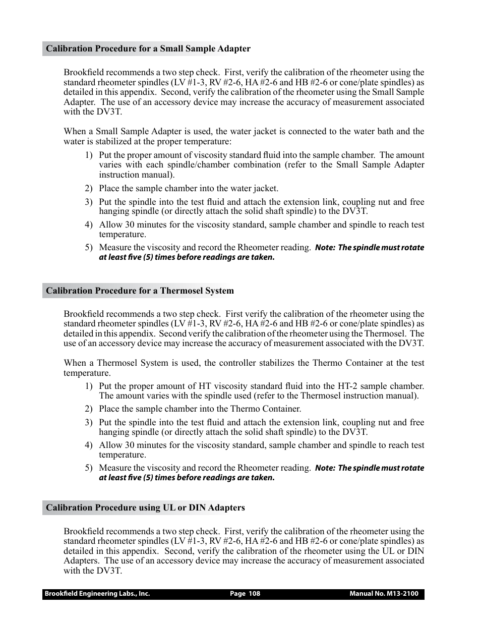 Brookfield DV3T Rheometer User Manual | Page 108 / 125