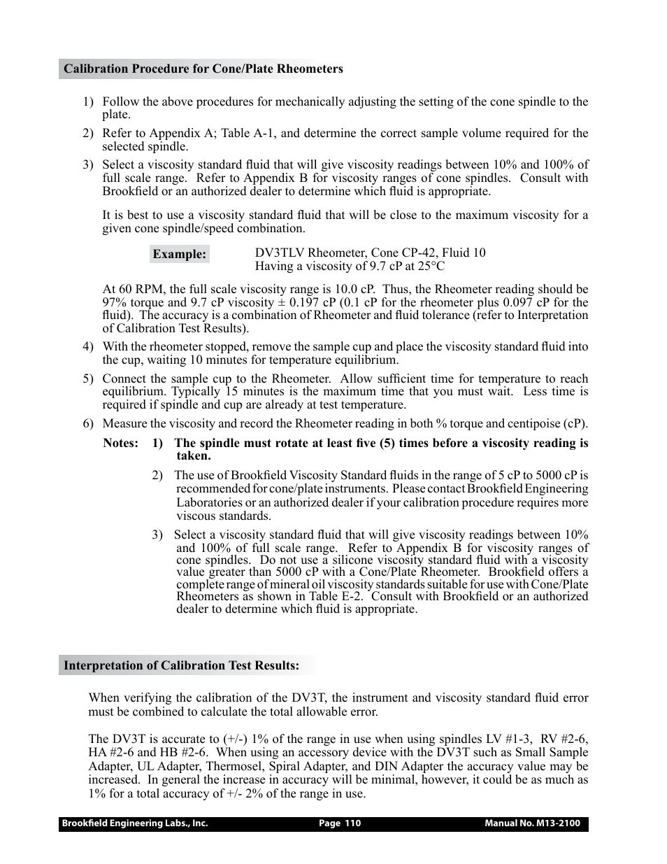 Brookfield DV3T Rheometer User Manual | Page 110 / 125