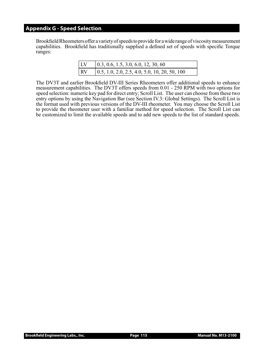 Brookfield DV3T Rheometer User Manual | Page 115 / 125