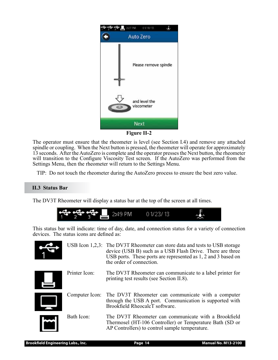 Brookfield DV3T Rheometer User Manual | Page 14 / 125