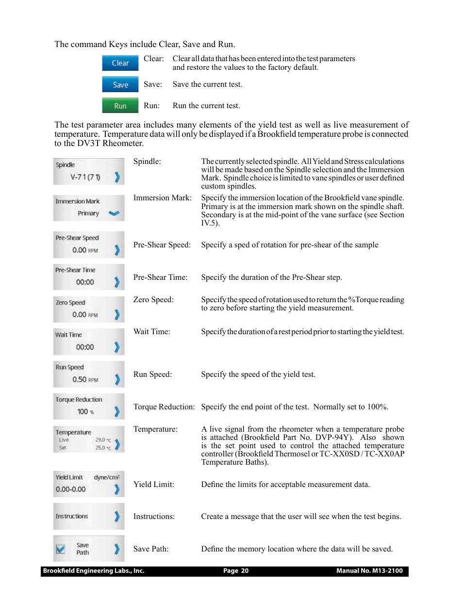 Brookfield DV3T Rheometer User Manual | Page 20 / 125