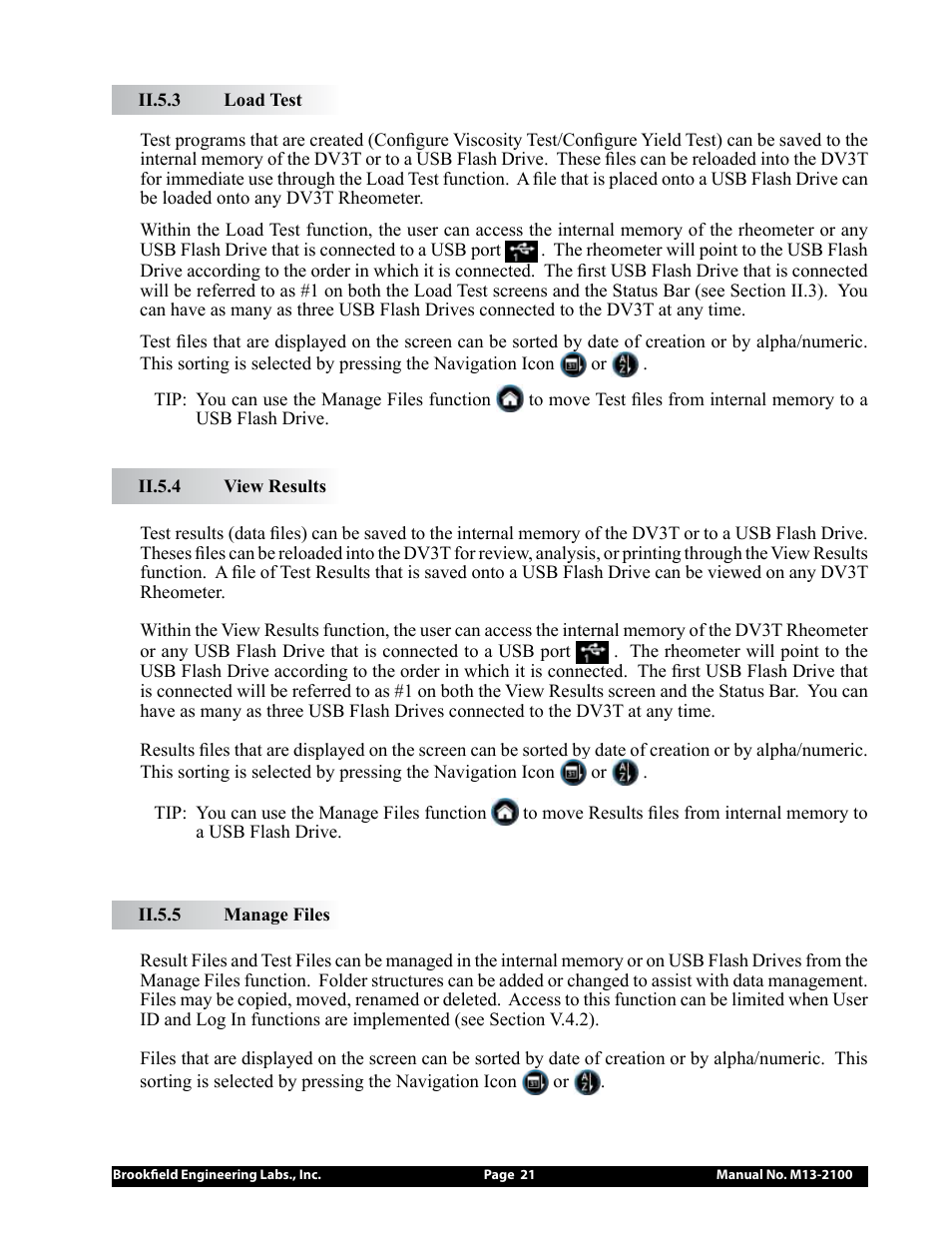 Brookfield DV3T Rheometer User Manual | Page 21 / 125