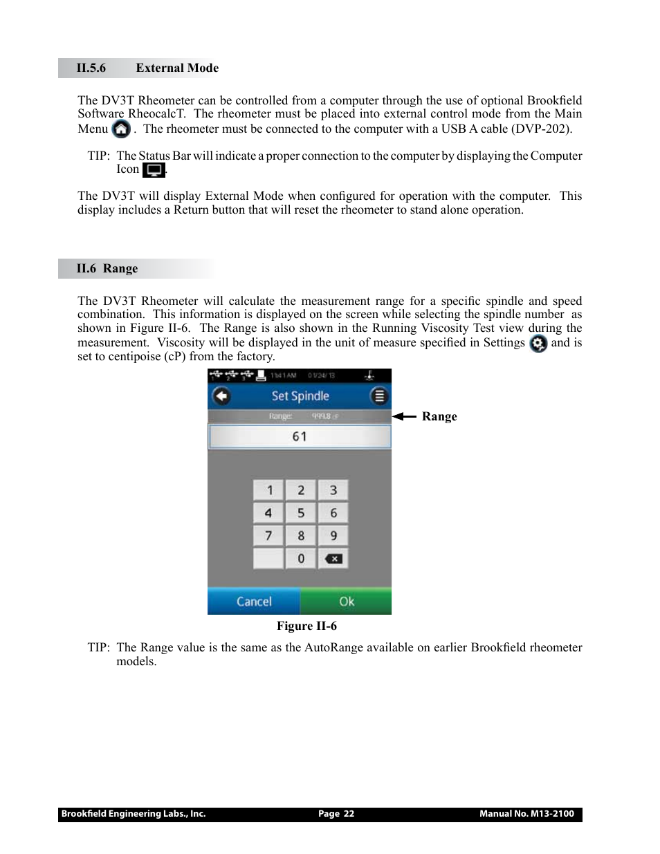 Brookfield DV3T Rheometer User Manual | Page 22 / 125