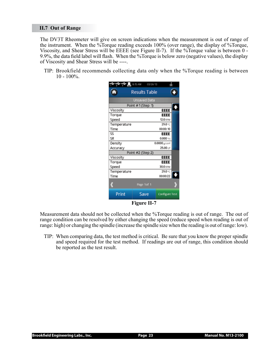 Brookfield DV3T Rheometer User Manual | Page 23 / 125