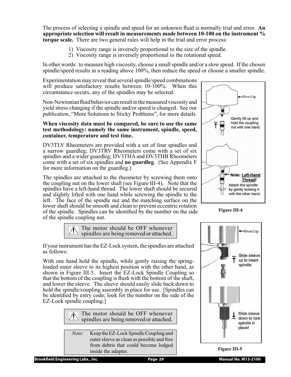 Brookfield DV3T Rheometer User Manual | Page 29 / 125