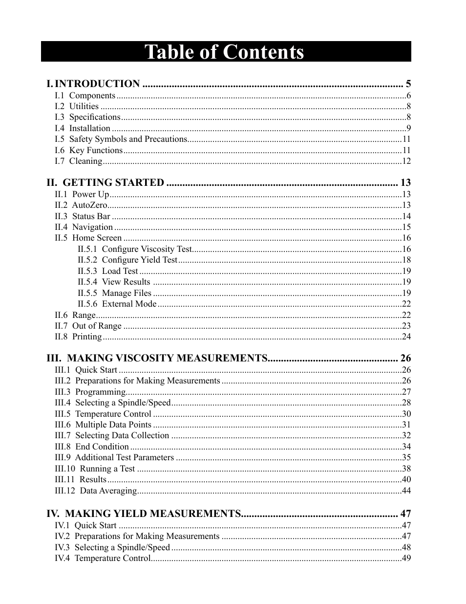 Brookfield DV3T Rheometer User Manual | Page 3 / 125