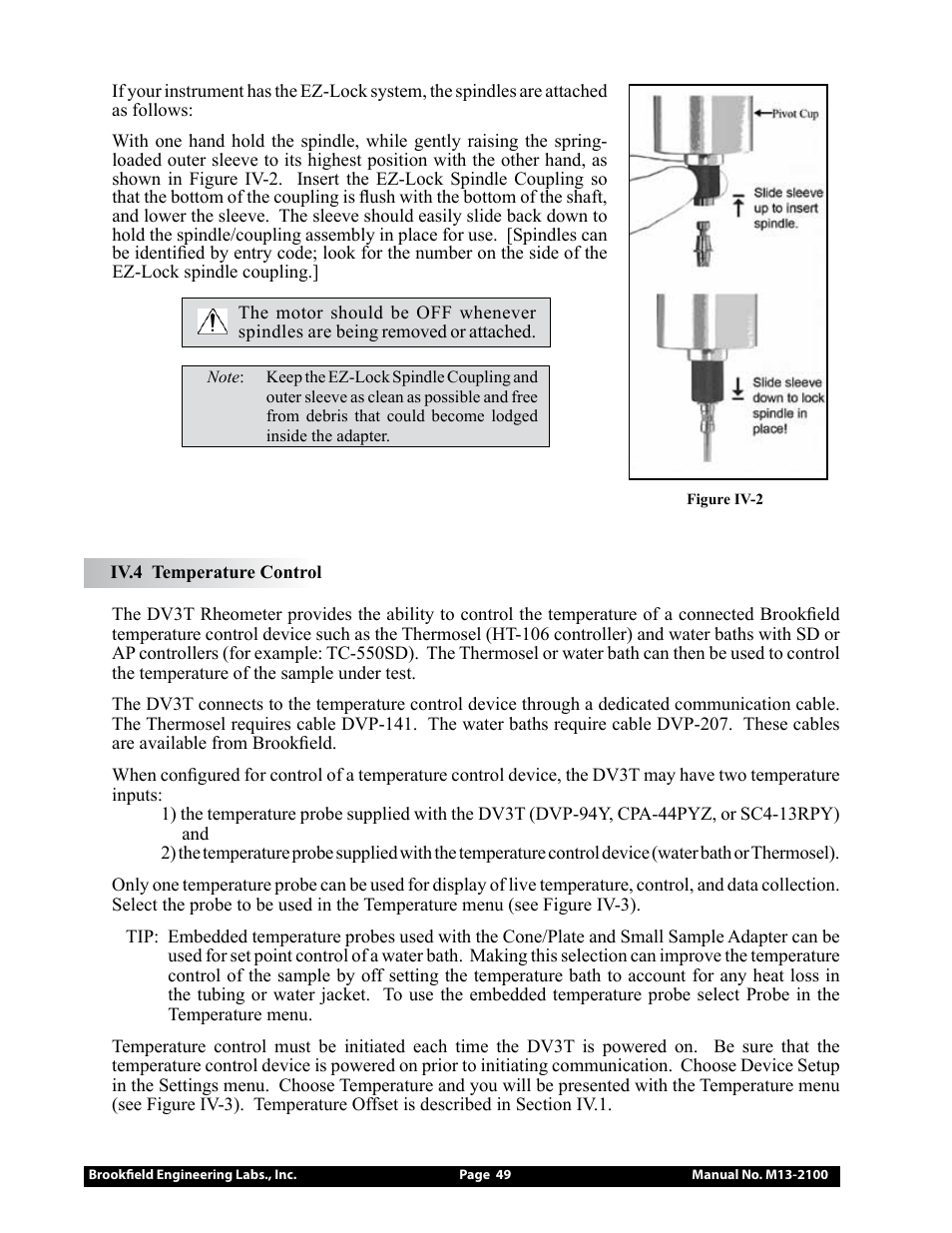 Brookfield DV3T Rheometer User Manual | Page 49 / 125