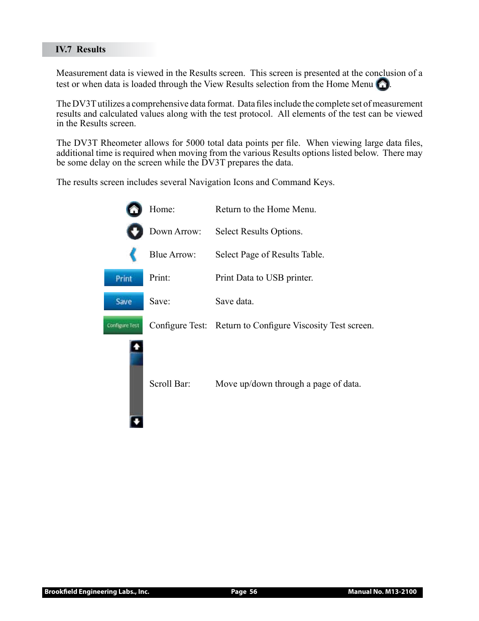 Brookfield DV3T Rheometer User Manual | Page 56 / 125