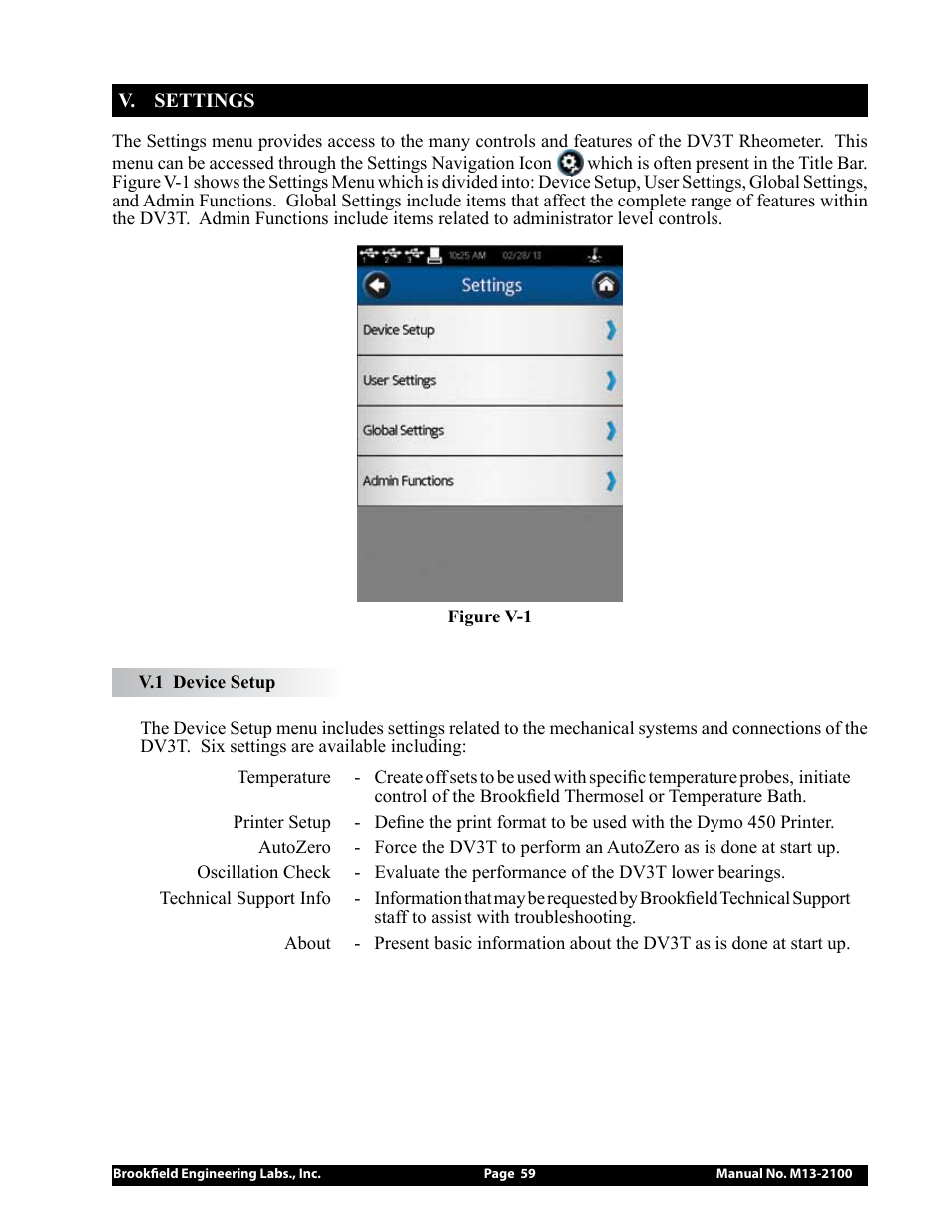 Brookfield DV3T Rheometer User Manual | Page 59 / 125