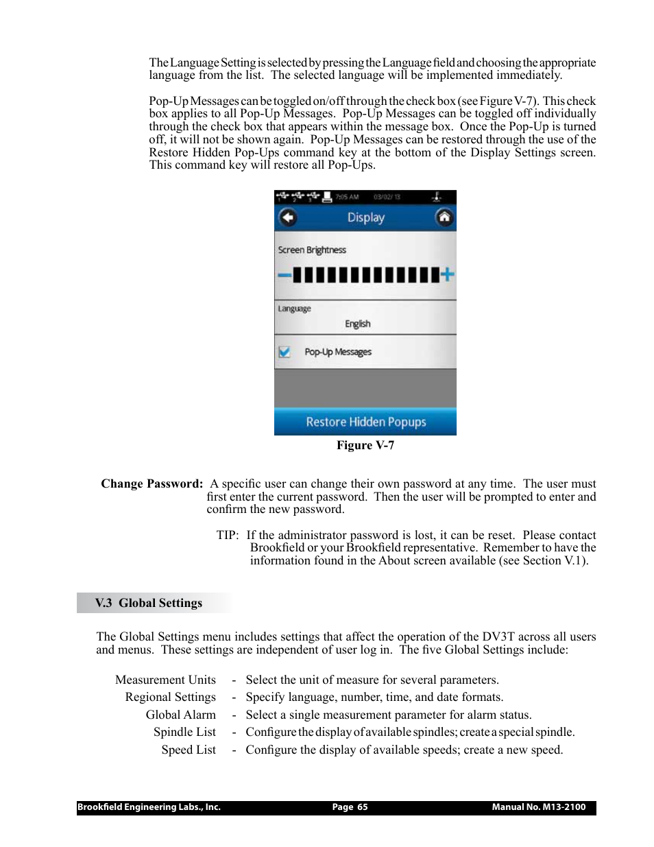 Brookfield DV3T Rheometer User Manual | Page 65 / 125