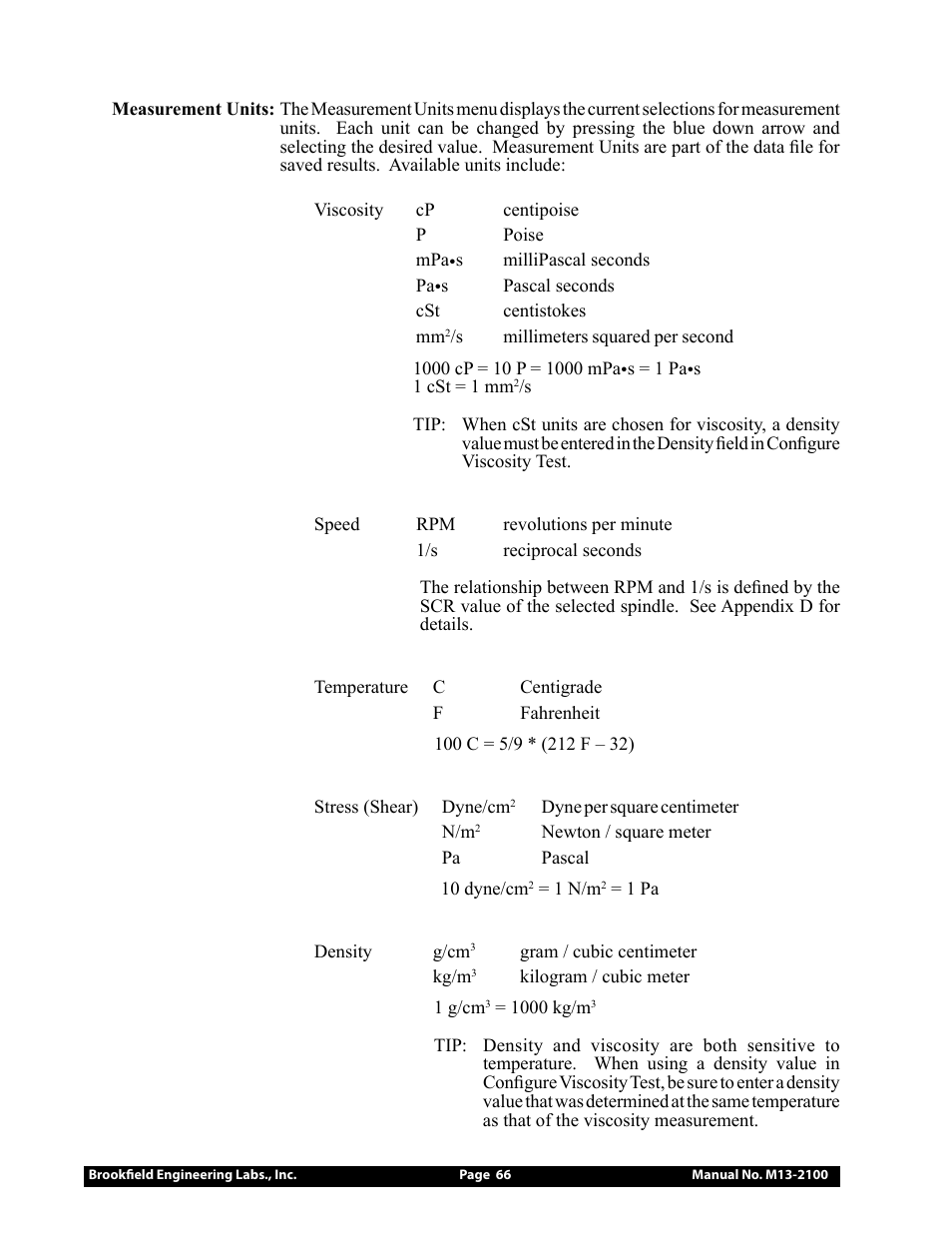 Brookfield DV3T Rheometer User Manual | Page 66 / 125