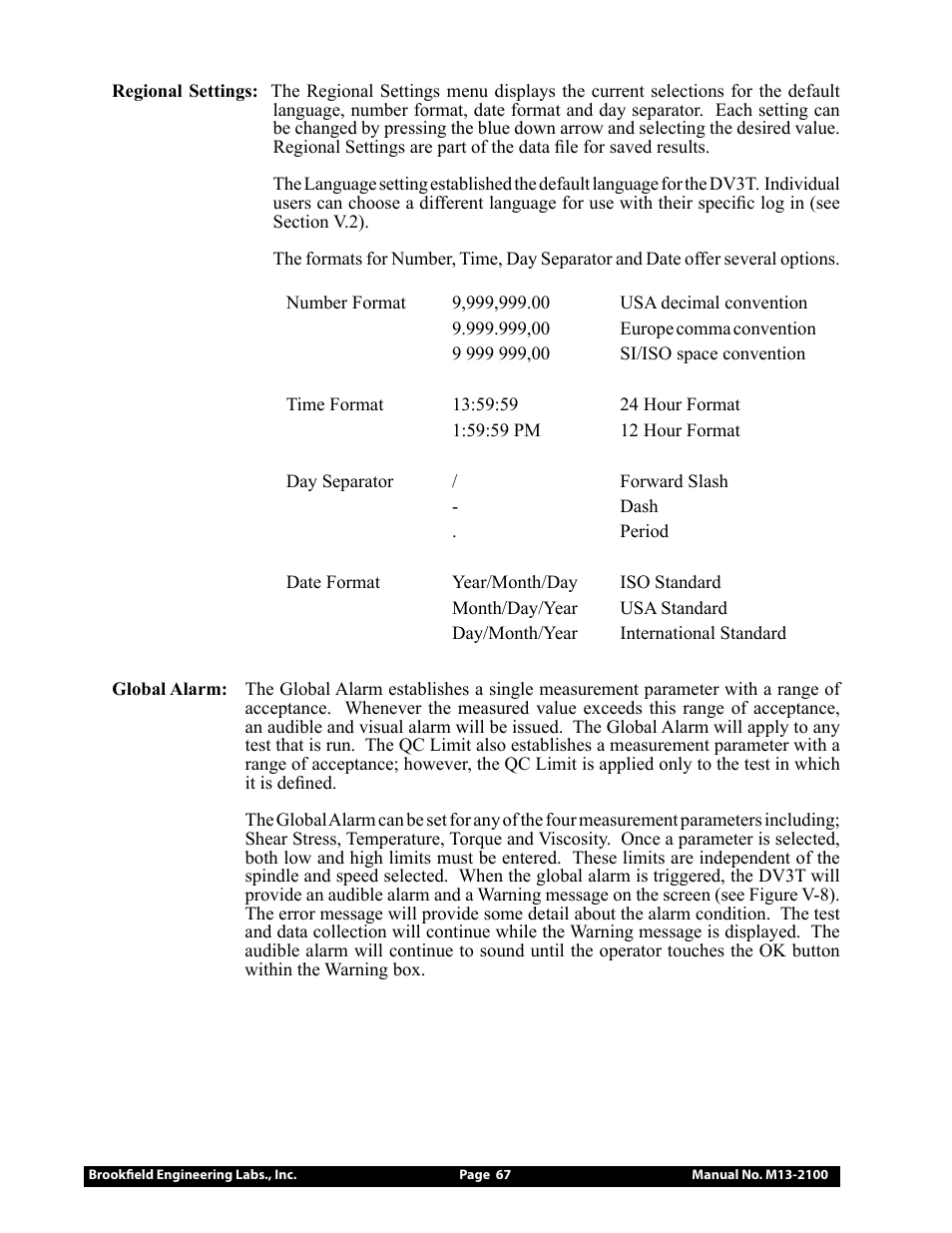 Brookfield DV3T Rheometer User Manual | Page 67 / 125