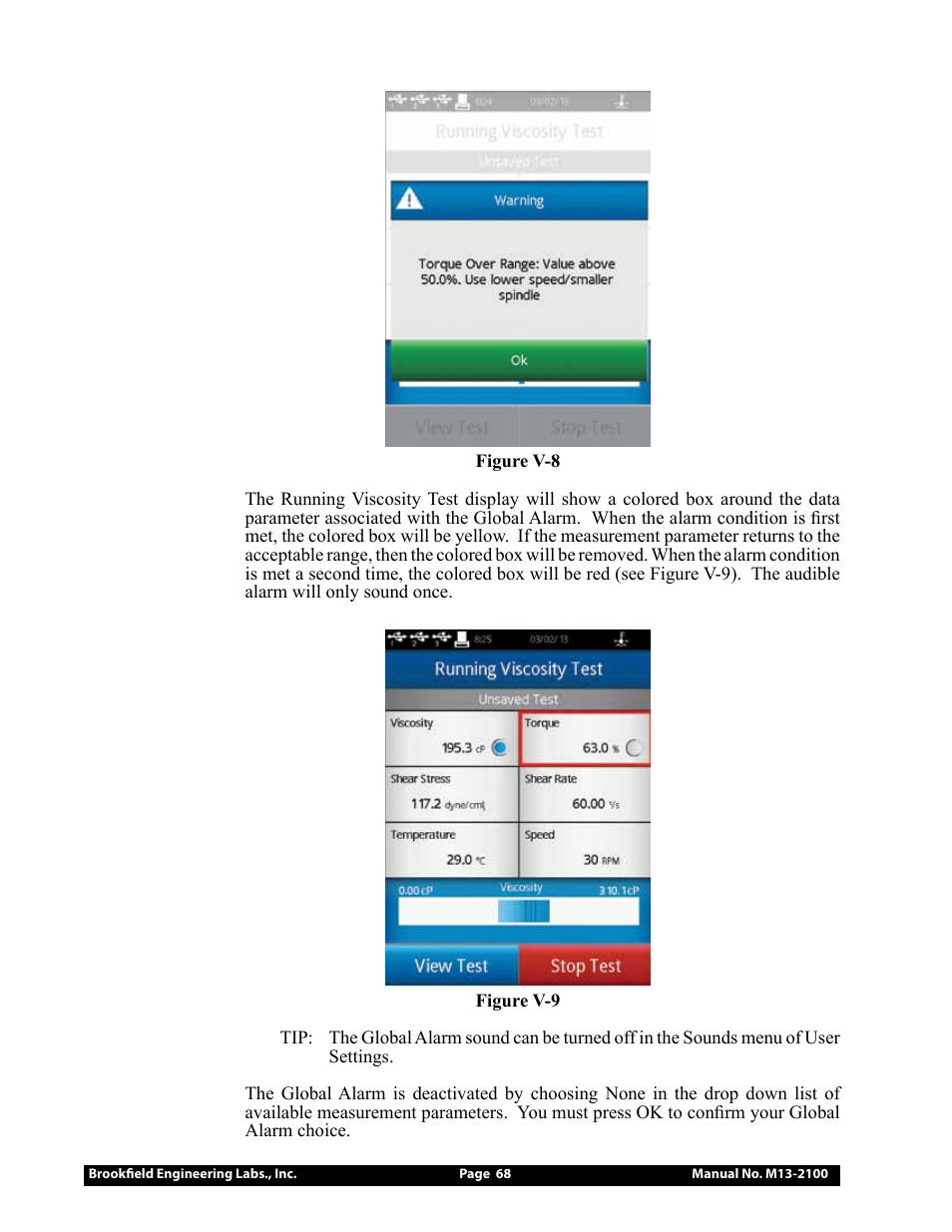 Brookfield DV3T Rheometer User Manual | Page 68 / 125