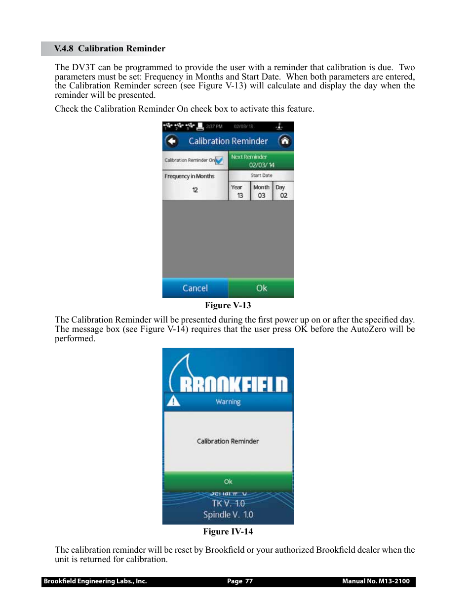 Brookfield DV3T Rheometer User Manual | Page 77 / 125