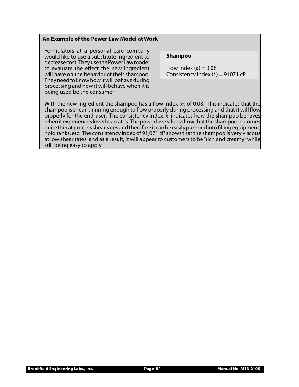 Brookfield DV3T Rheometer User Manual | Page 84 / 125