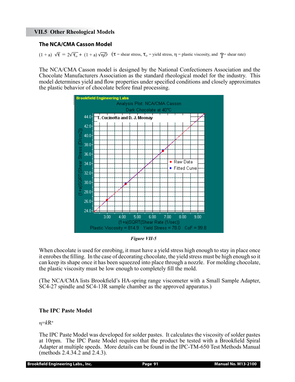 Brookfield DV3T Rheometer User Manual | Page 91 / 125