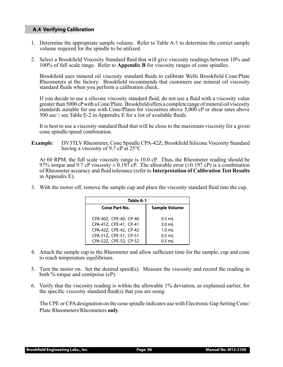 Brookfield DV3T Rheometer User Manual | Page 96 / 125