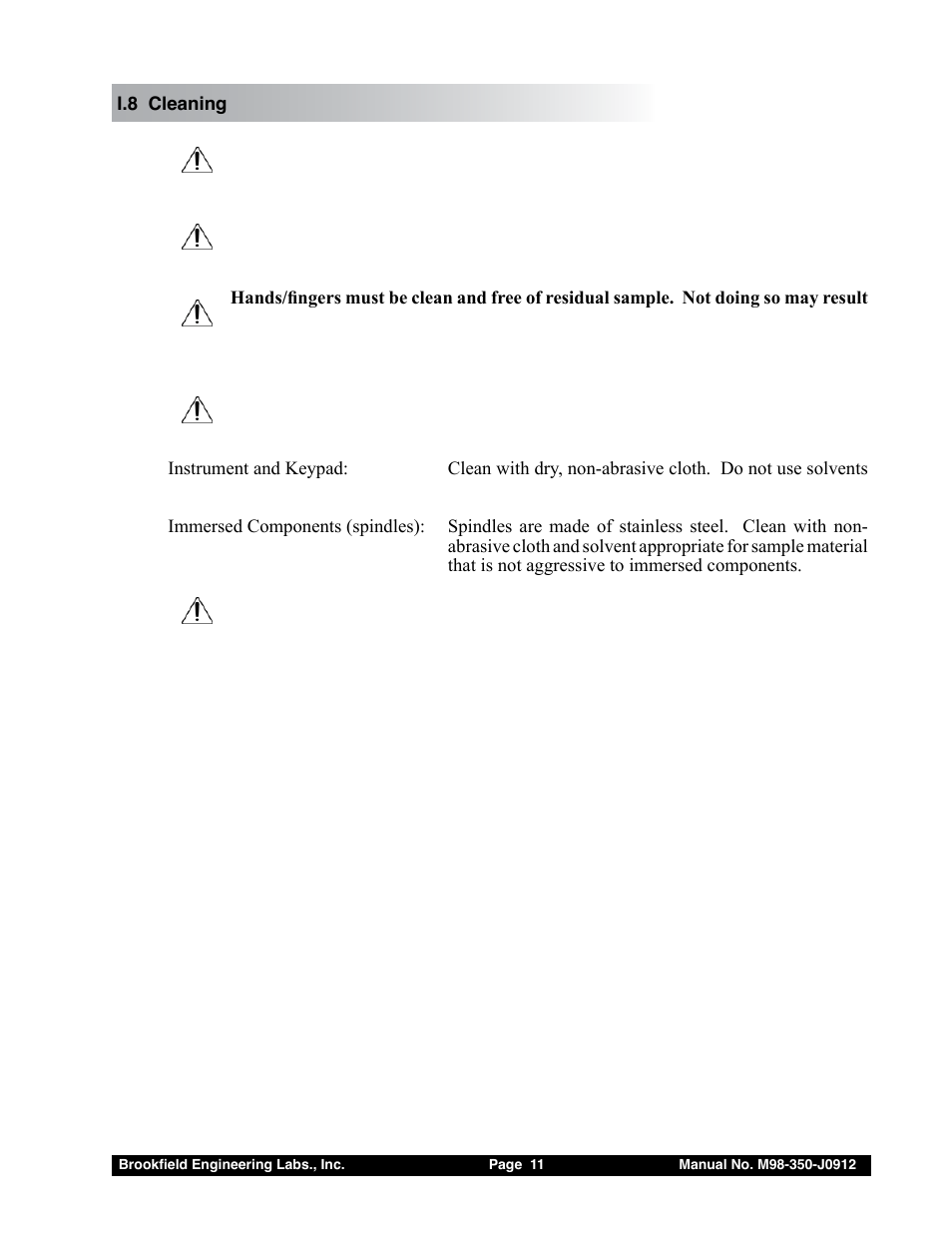 Brookfield DV-E Viscometer User Manual | Page 11 / 37