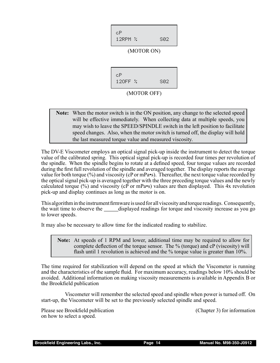 Brookfield DV-E Viscometer User Manual | Page 14 / 37