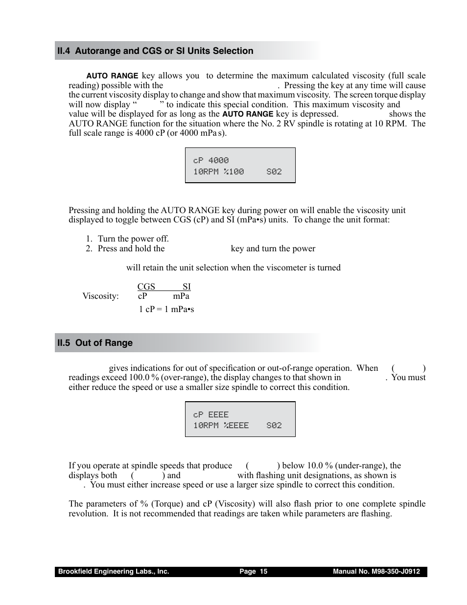 Brookfield DV-E Viscometer User Manual | Page 15 / 37