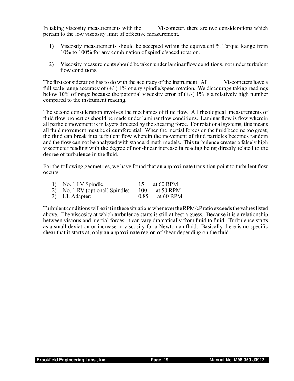 Brookfield DV-E Viscometer User Manual | Page 19 / 37