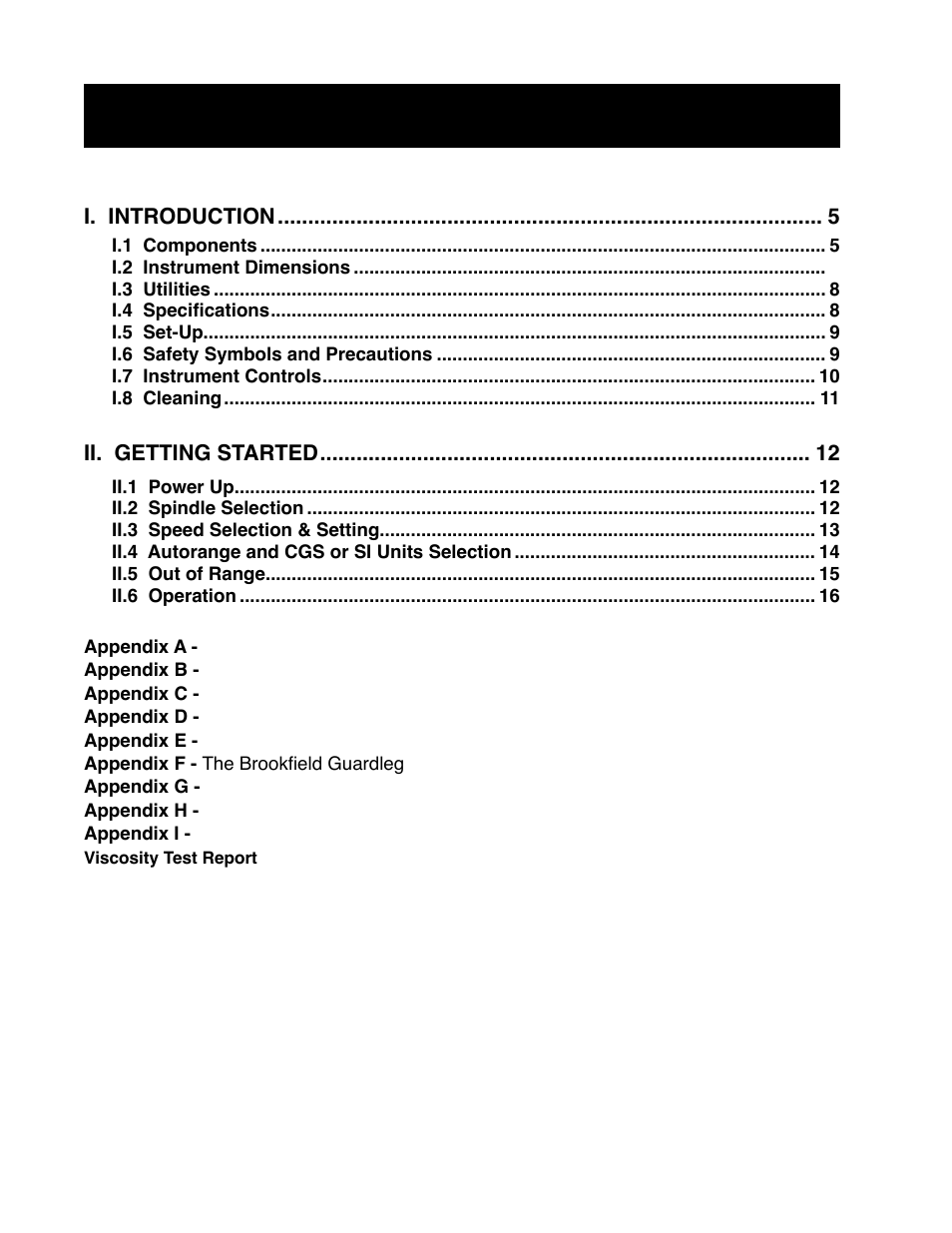 Brookfield DV-E Viscometer User Manual | Page 3 / 37