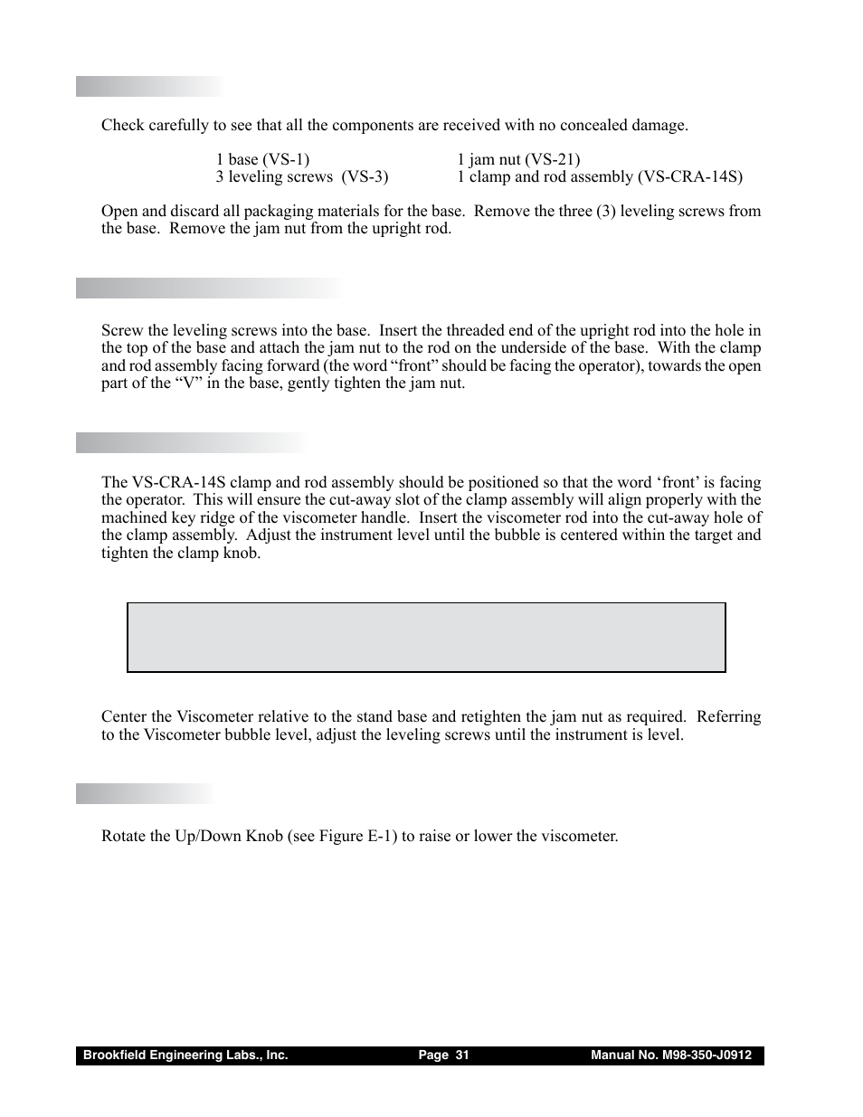 Brookfield DV-E Viscometer User Manual | Page 31 / 37