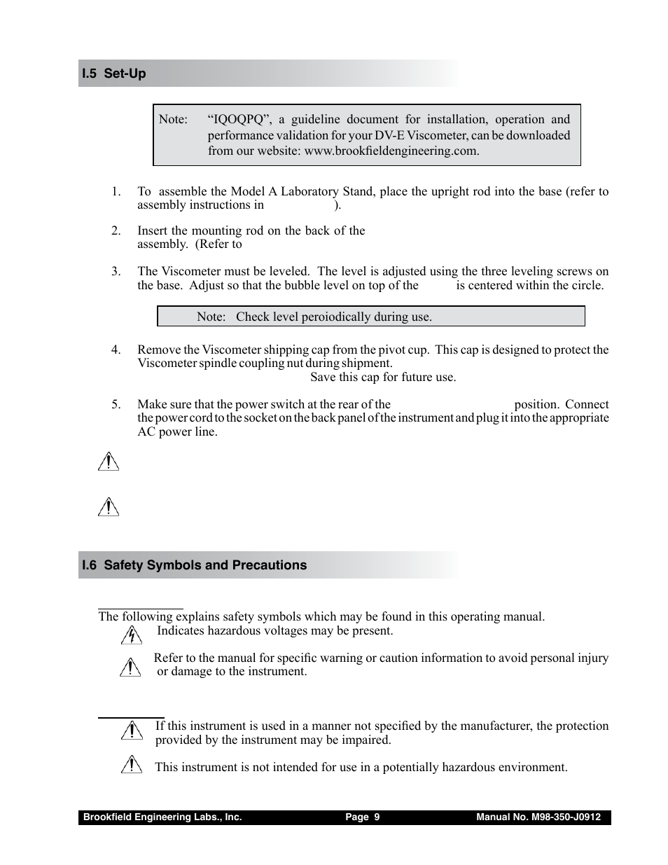 Brookfield DV-E Viscometer User Manual | Page 9 / 37