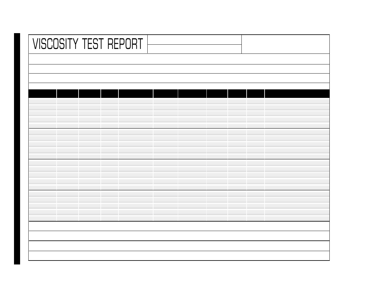 Viscosity test report | Brookfield DV-II+ Programmable Viscometer User Manual | Page 75 / 75