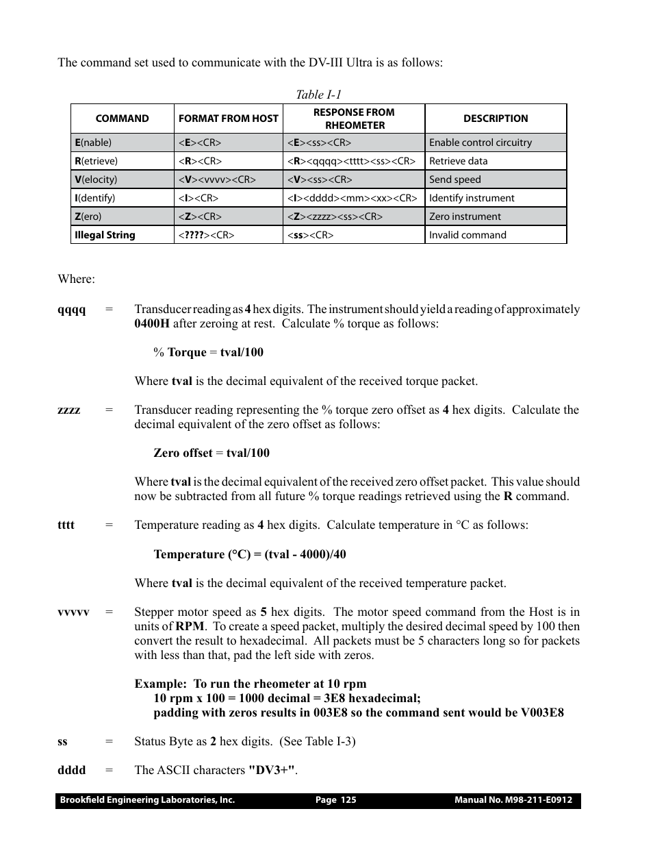 Brookfield DV-III Ultra Rheometer User Manual | Page 125 / 133
