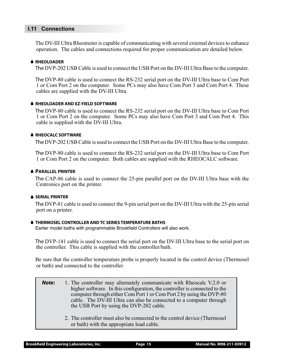 Brookfield DV-III Ultra Rheometer User Manual | Page 15 / 133