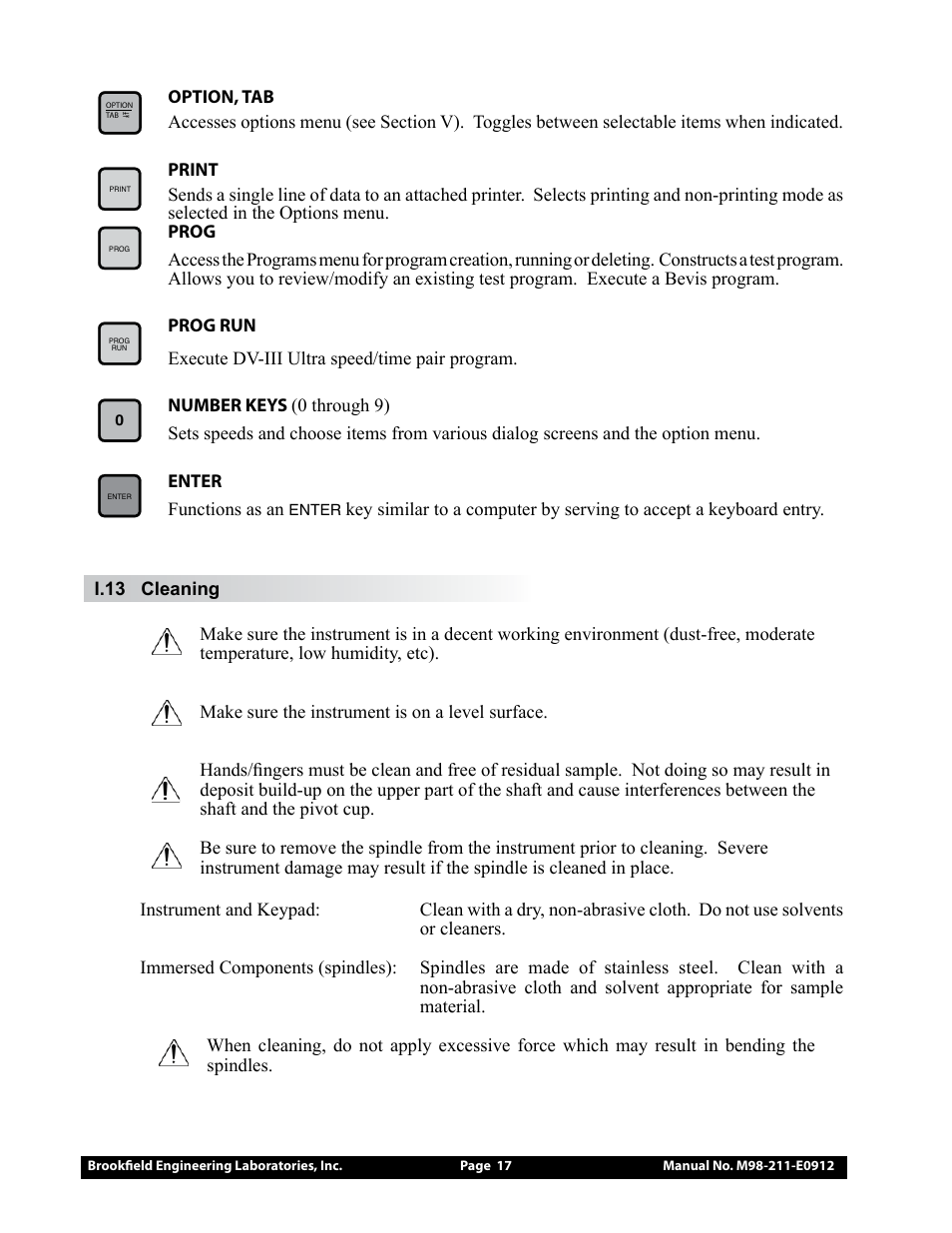 Brookfield DV-III Ultra Rheometer User Manual | Page 17 / 133