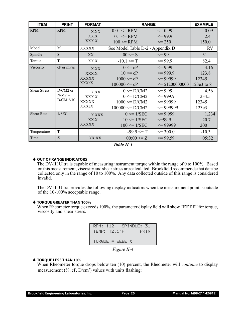 Brookfield DV-III Ultra Rheometer User Manual | Page 20 / 133