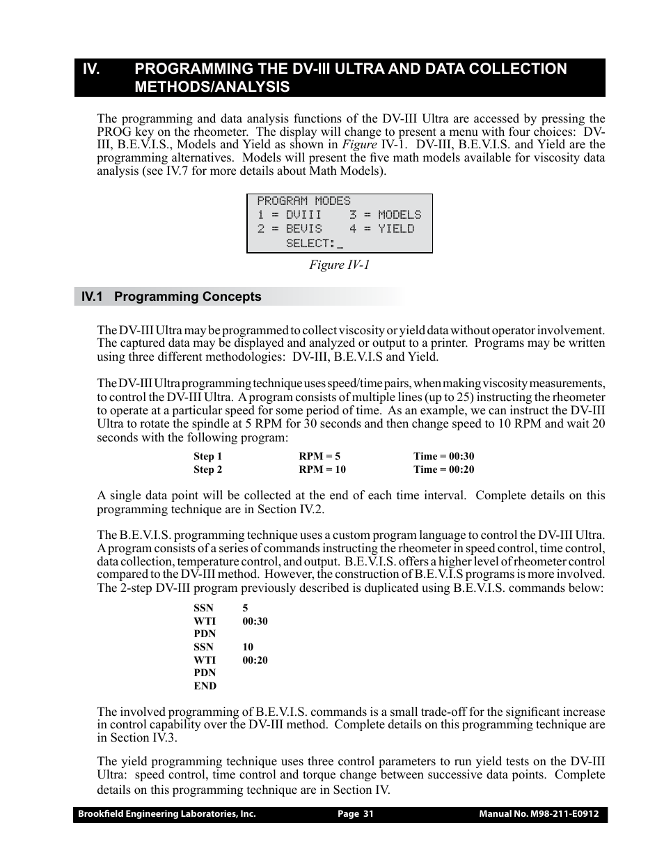 Brookfield DV-III Ultra Rheometer User Manual | Page 31 / 133