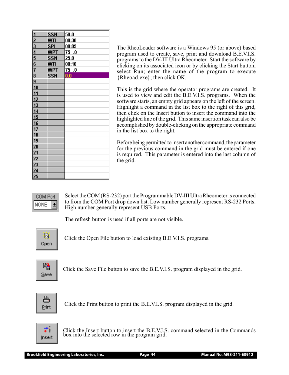 Brookfield DV-III Ultra Rheometer User Manual | Page 44 / 133