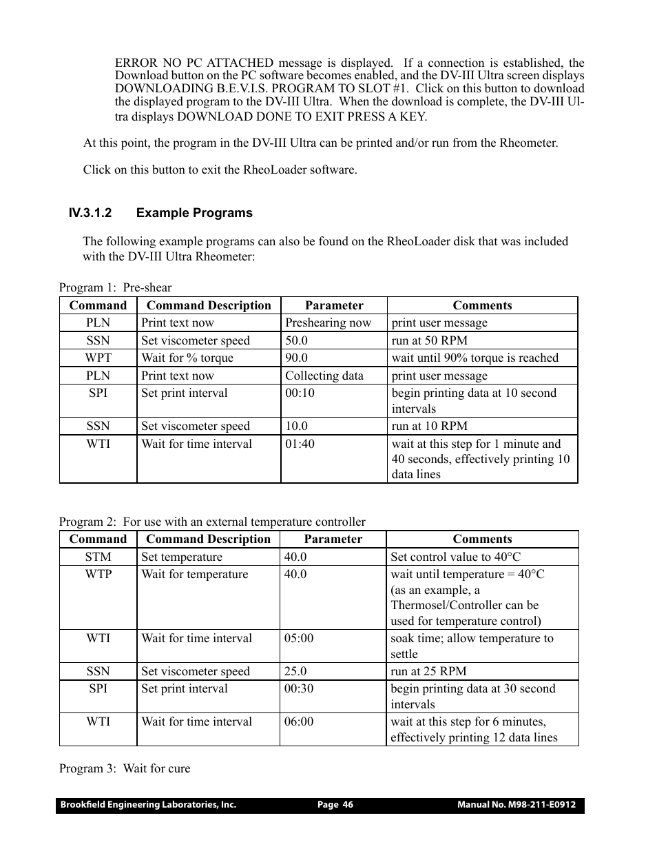 Brookfield DV-III Ultra Rheometer User Manual | Page 46 / 133