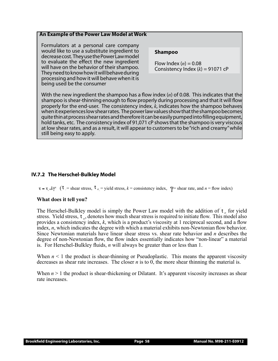 Brookfield DV-III Ultra Rheometer User Manual | Page 58 / 133