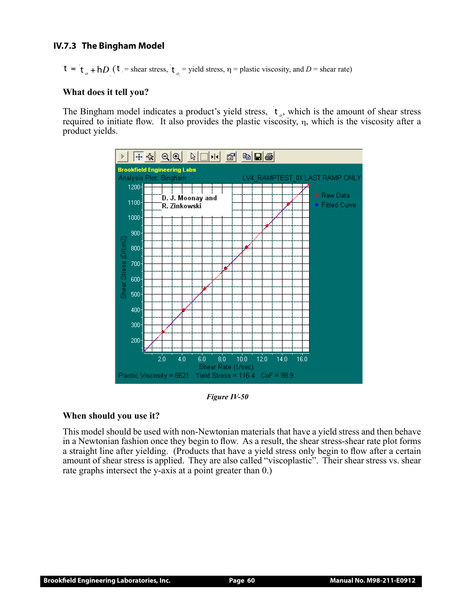 Brookfield DV-III Ultra Rheometer User Manual | Page 60 / 133
