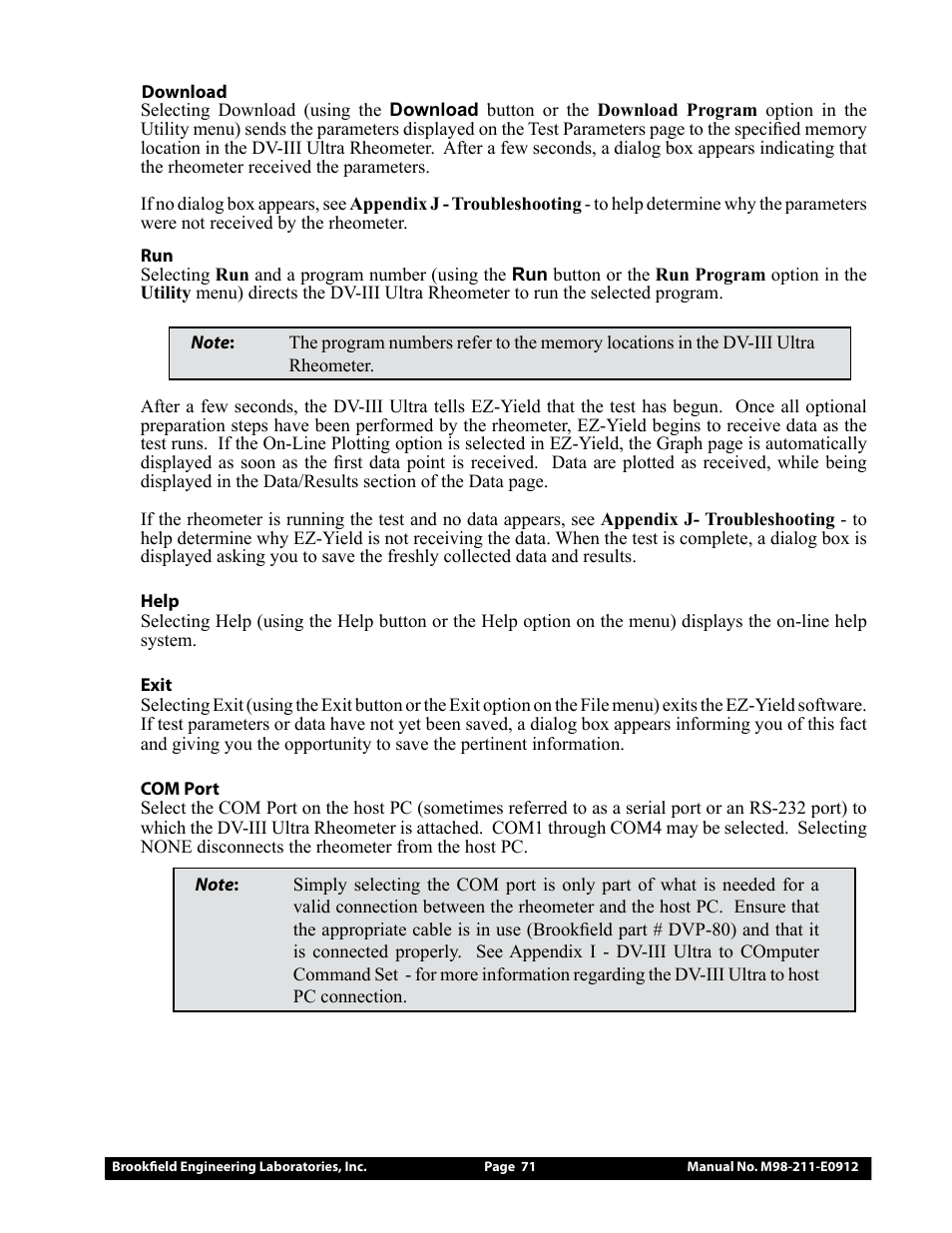 Brookfield DV-III Ultra Rheometer User Manual | Page 71 / 133