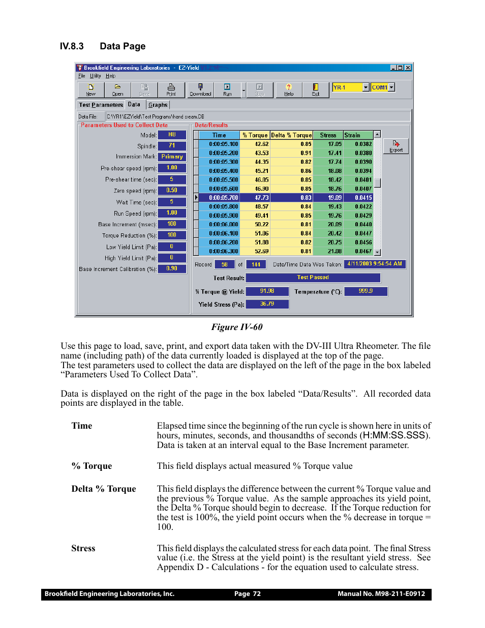 Brookfield DV-III Ultra Rheometer User Manual | Page 72 / 133