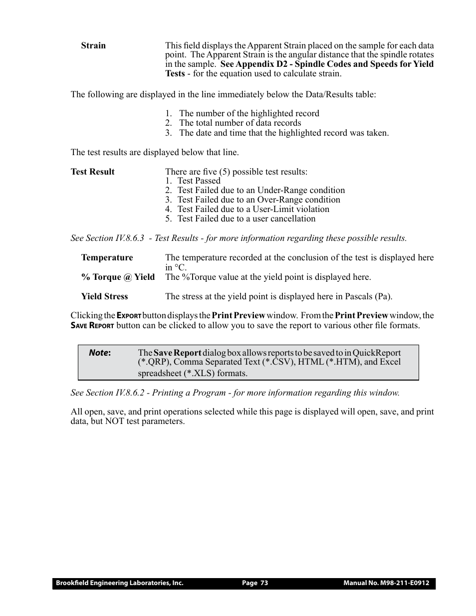 Brookfield DV-III Ultra Rheometer User Manual | Page 73 / 133