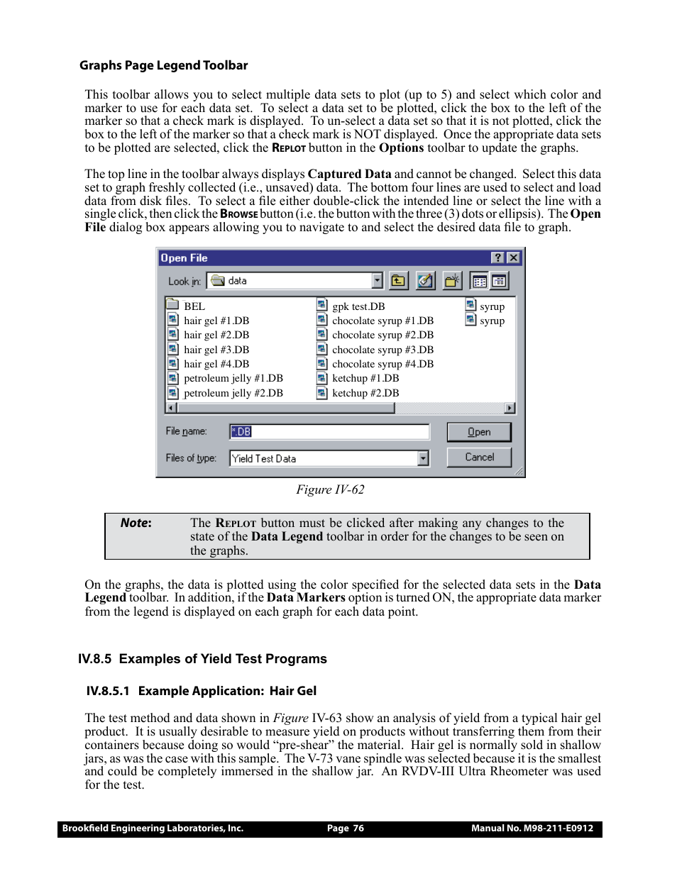 Brookfield DV-III Ultra Rheometer User Manual | Page 76 / 133
