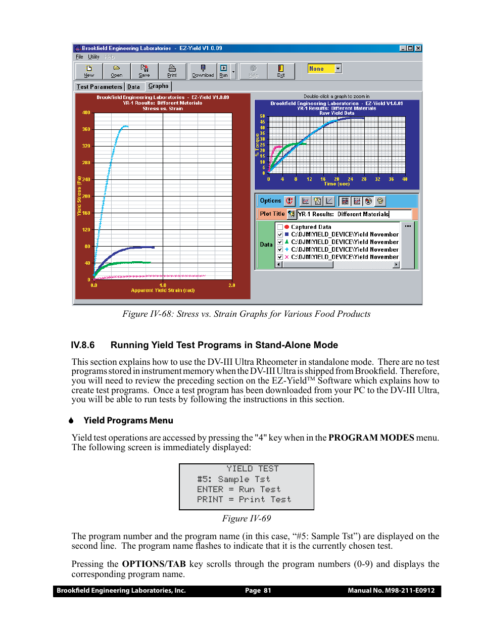 Brookfield DV-III Ultra Rheometer User Manual | Page 81 / 133