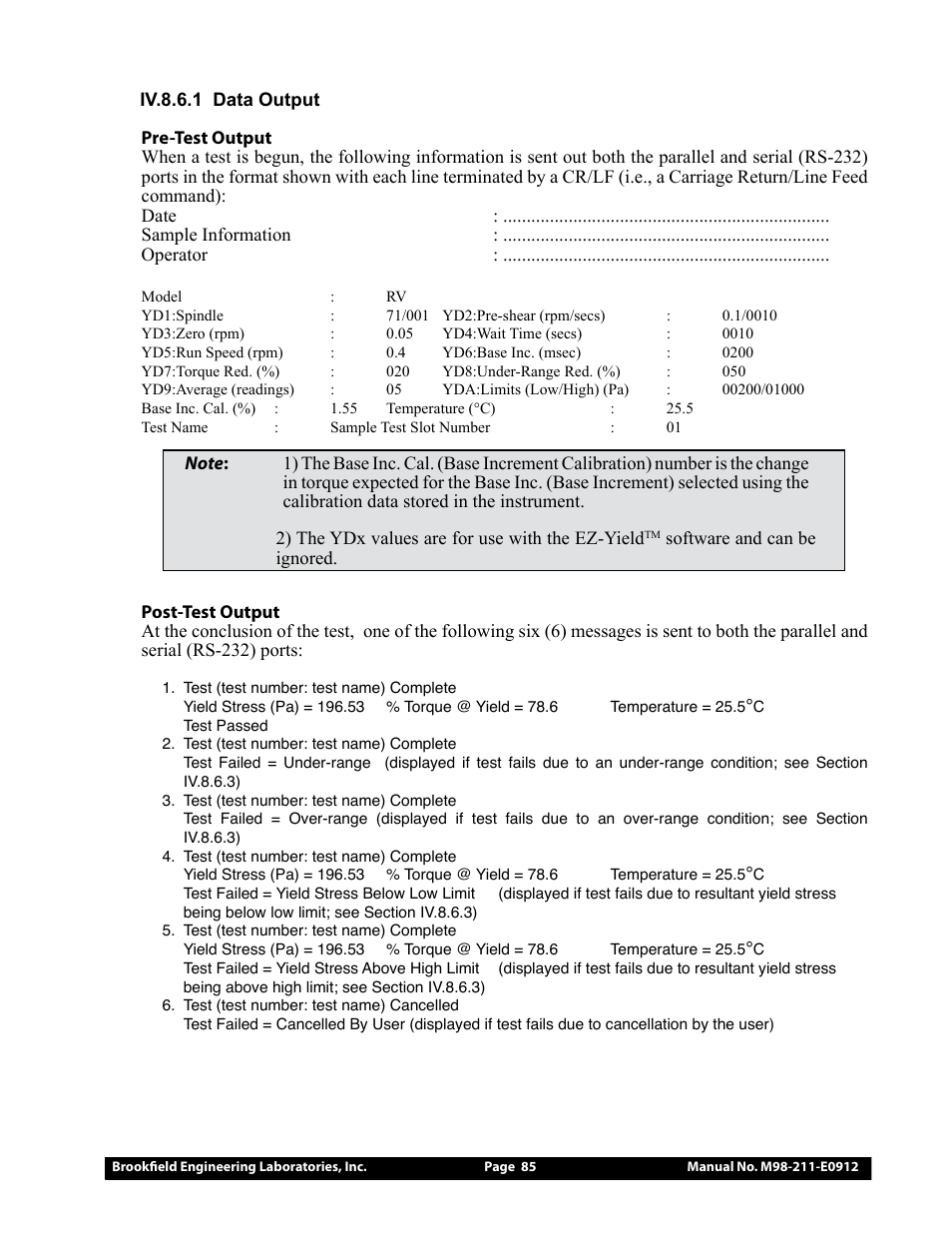 Brookfield DV-III Ultra Rheometer User Manual | Page 85 / 133