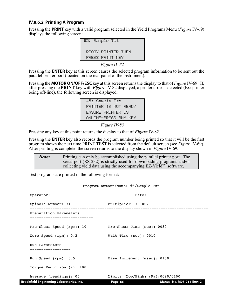 Brookfield DV-III Ultra Rheometer User Manual | Page 86 / 133