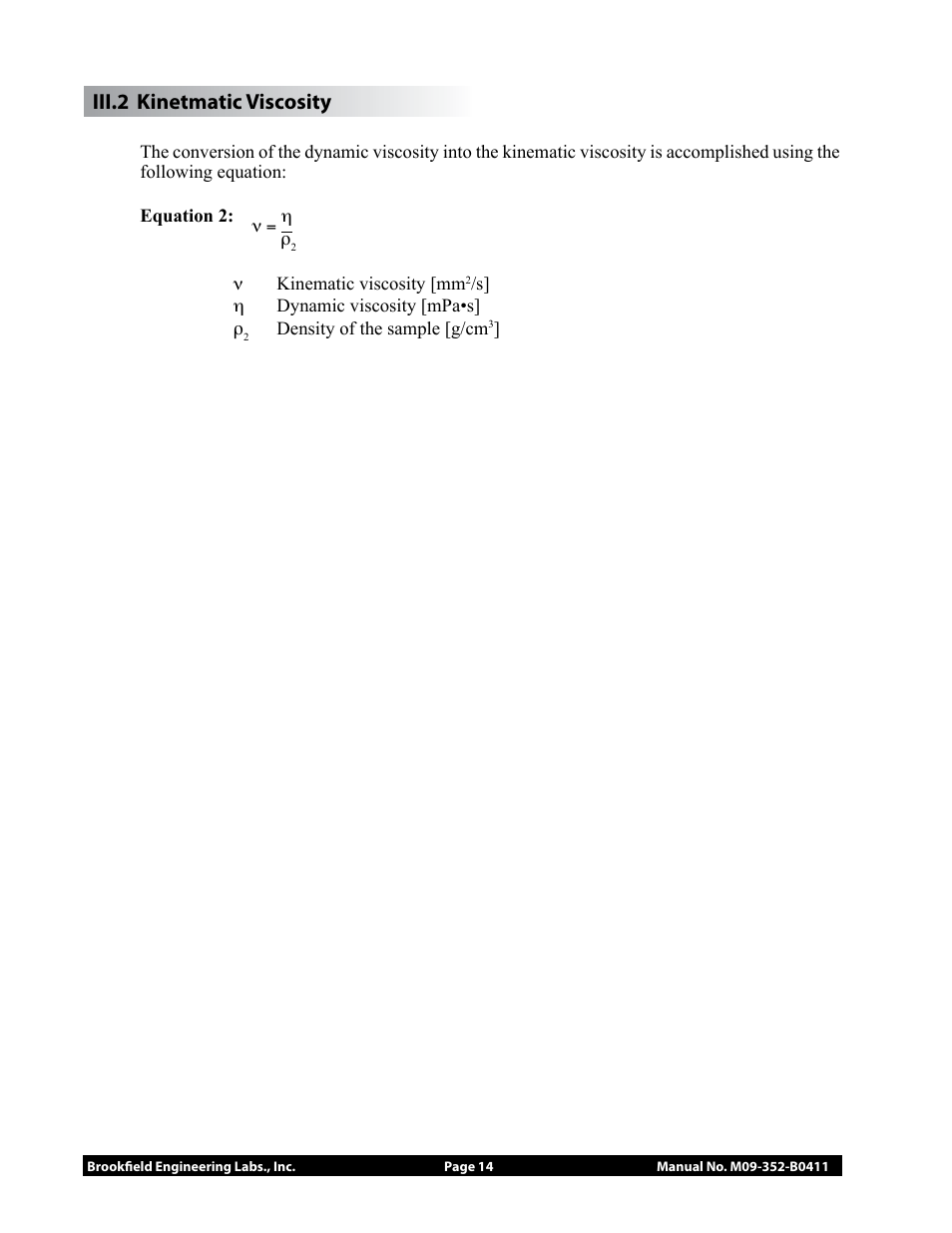 Iii.2 kinetmatic viscosity | Brookfield Falling Ball KF20 User Manual | Page 14 / 18
