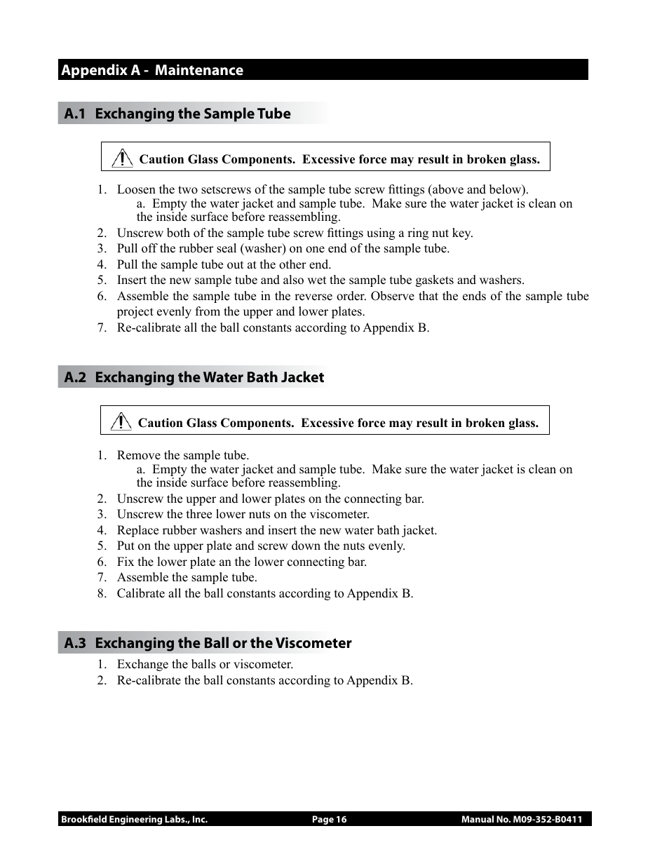 Brookfield Falling Ball KF20 User Manual | Page 16 / 18